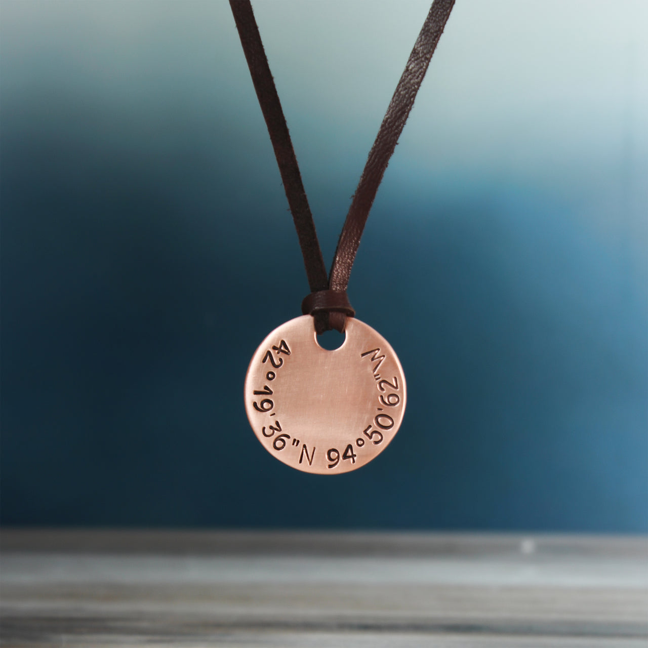 Copper Coordinate Necklace