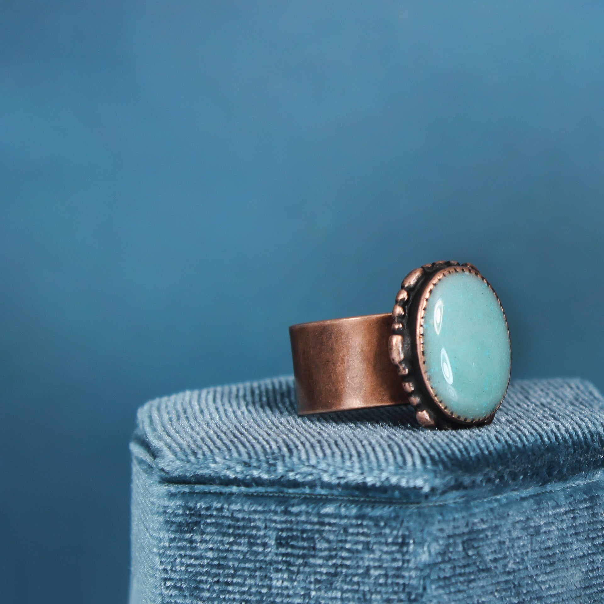 Copper Turquoise Ring