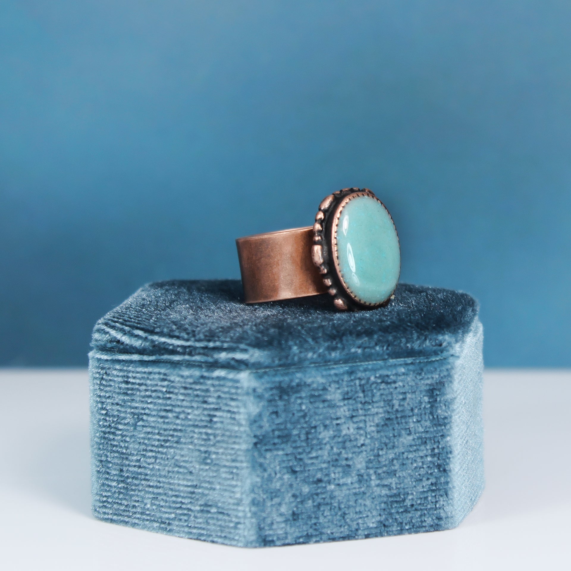 Copper Turquoise Ring