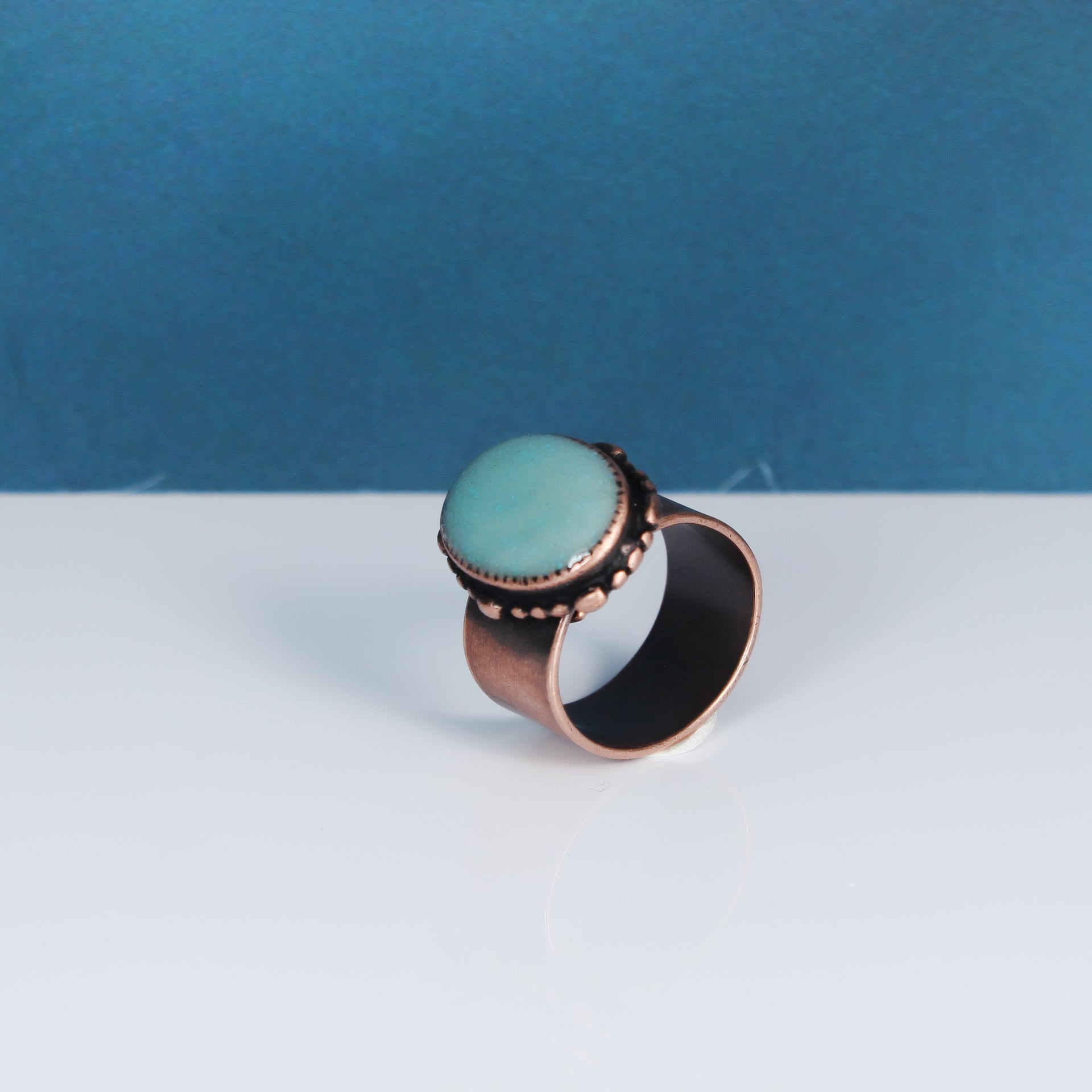 Copper Turquoise Ring