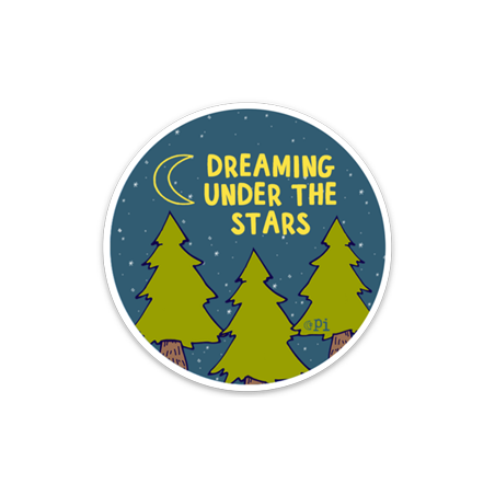 Dreaming Under the Stars Sticker Small