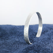 Hammered Silver Cuff Bracelet 1/4" Wide 