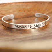 Silver Refuse To Sink Cuff