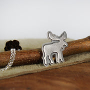 Silver Moose Pendant 