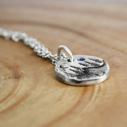 Moon & Mountain Necklace with birthstone