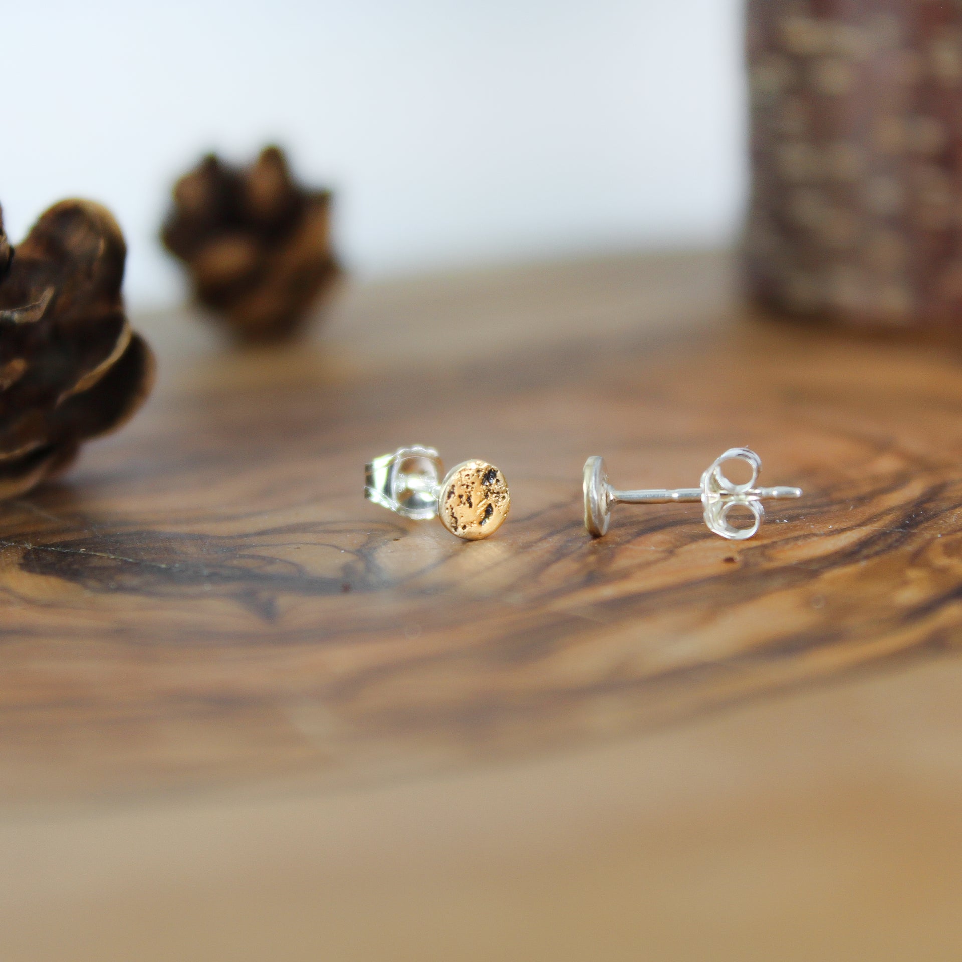 Gold Stud Earrings Galaxy 