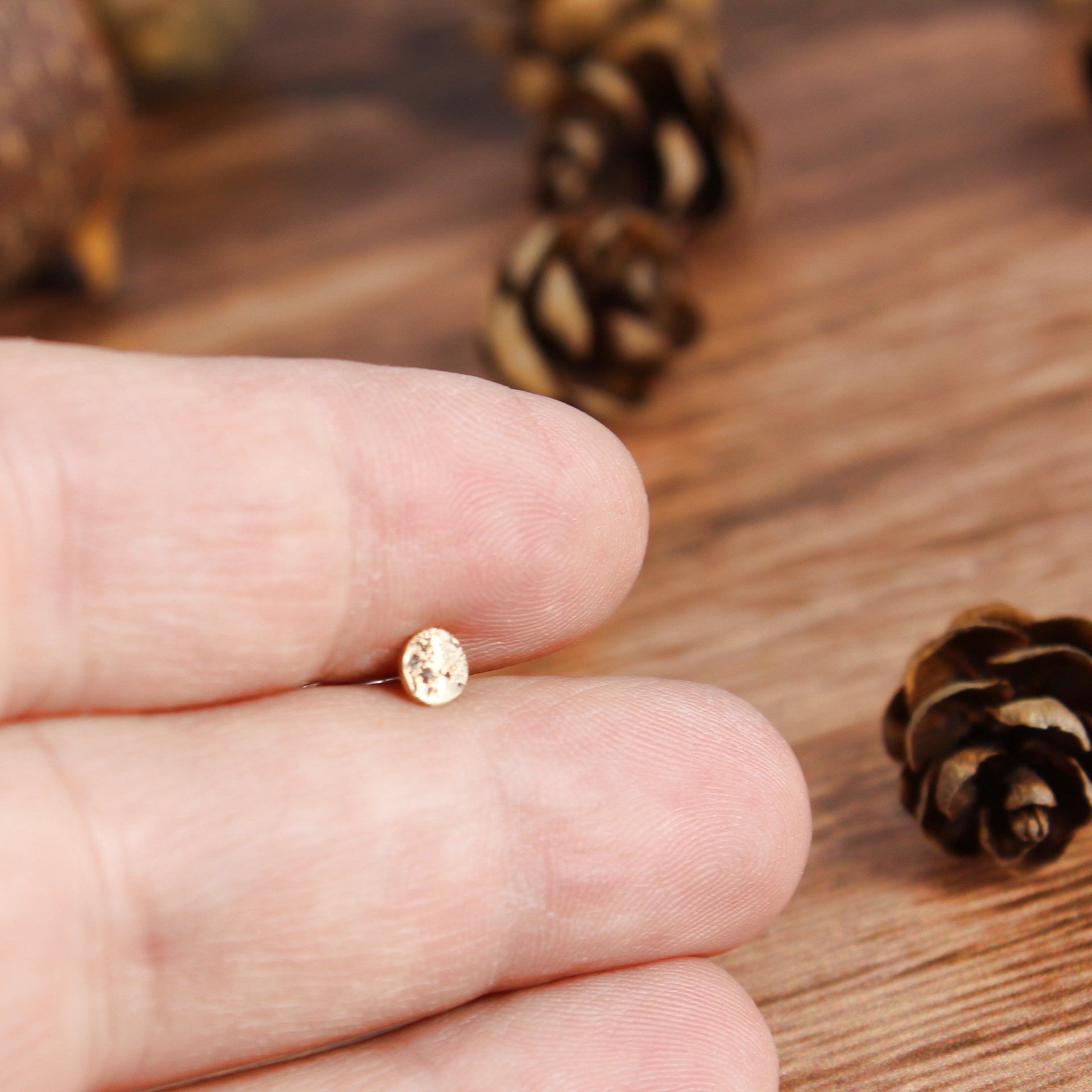 Gold Stud Earrings Galaxy 