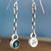 Blue Topaz Earrings - Looking Glass Earrings 