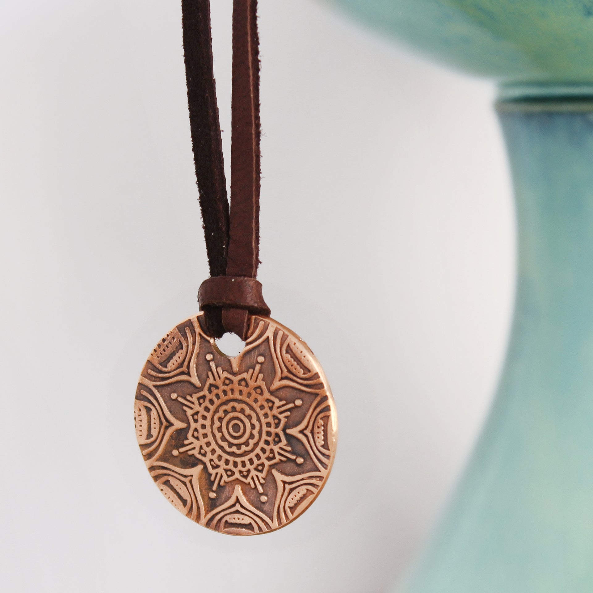 Copper Mandala Necklace 