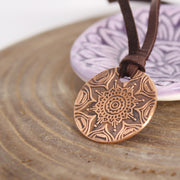 Copper Mandala Necklace 