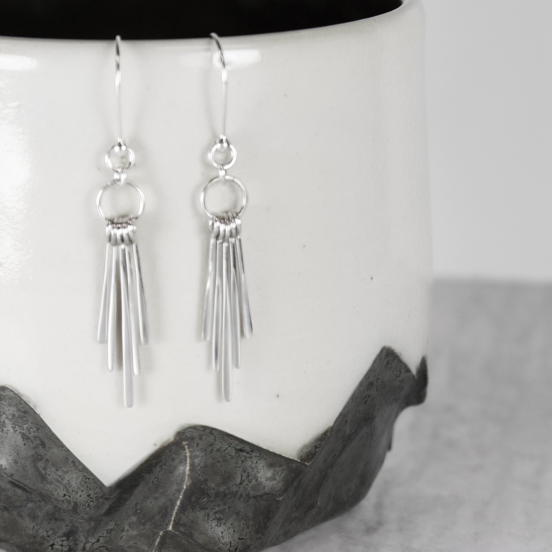 Silver Fray Earrings 