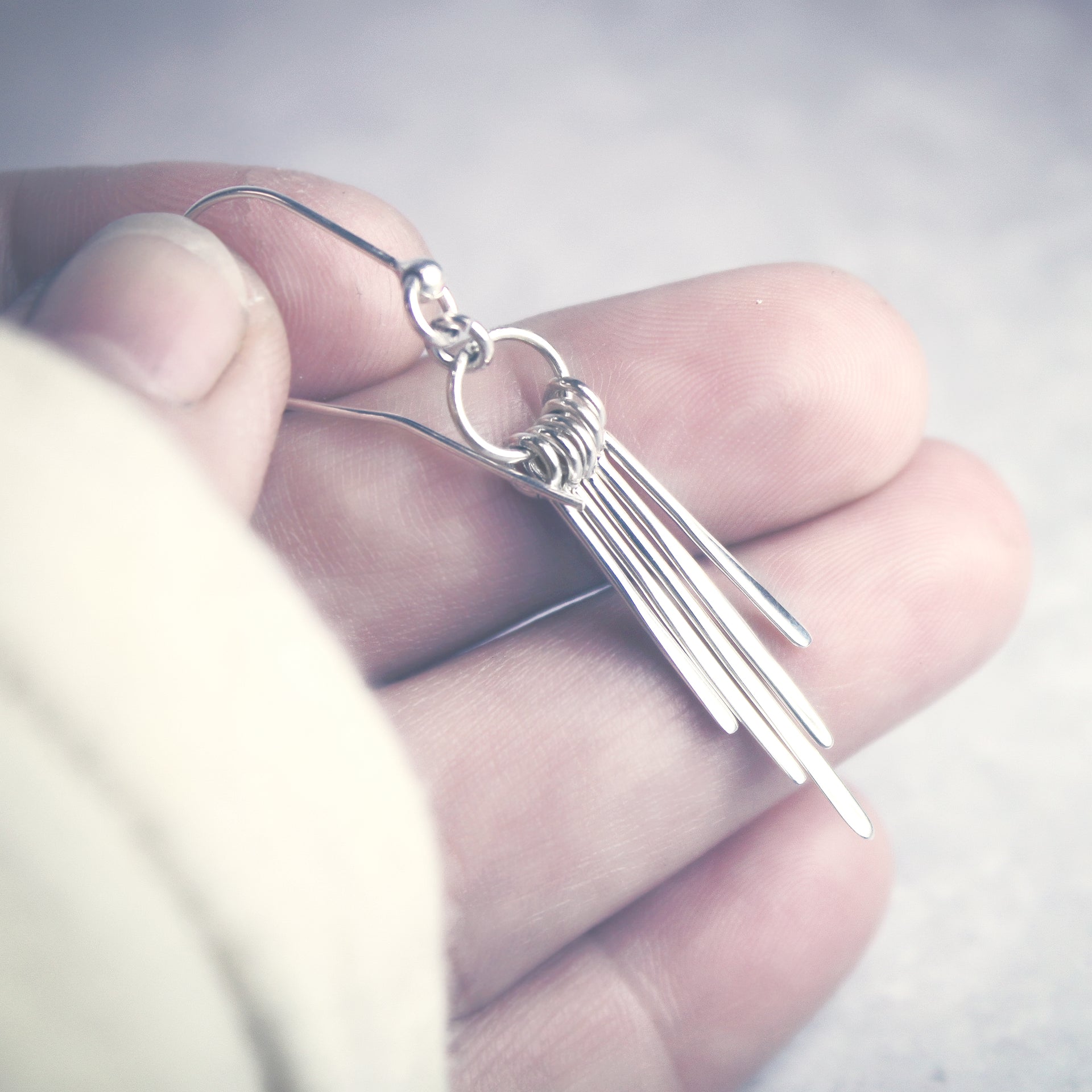 Silver Fray Earrings 