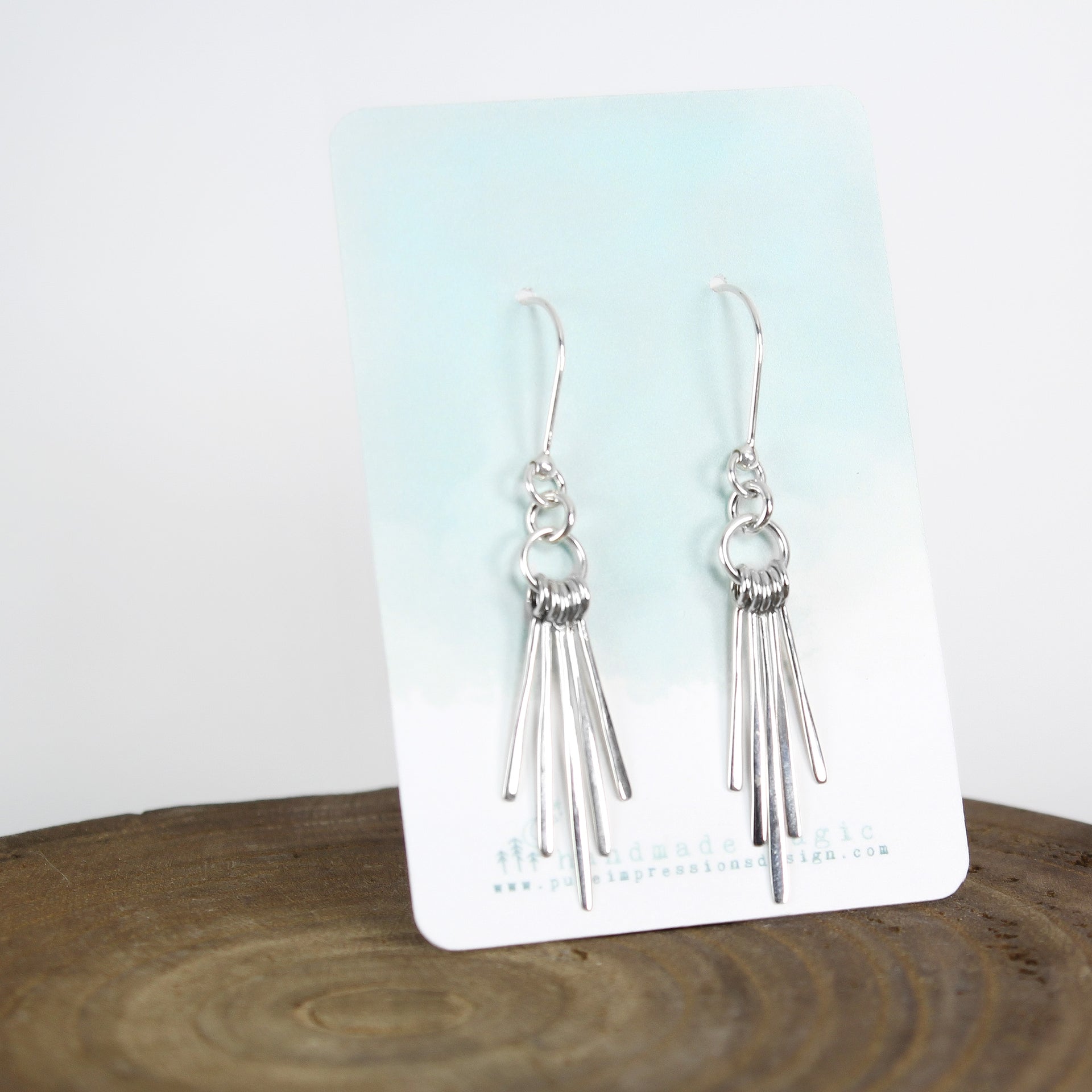 Silver Fray Earrings 