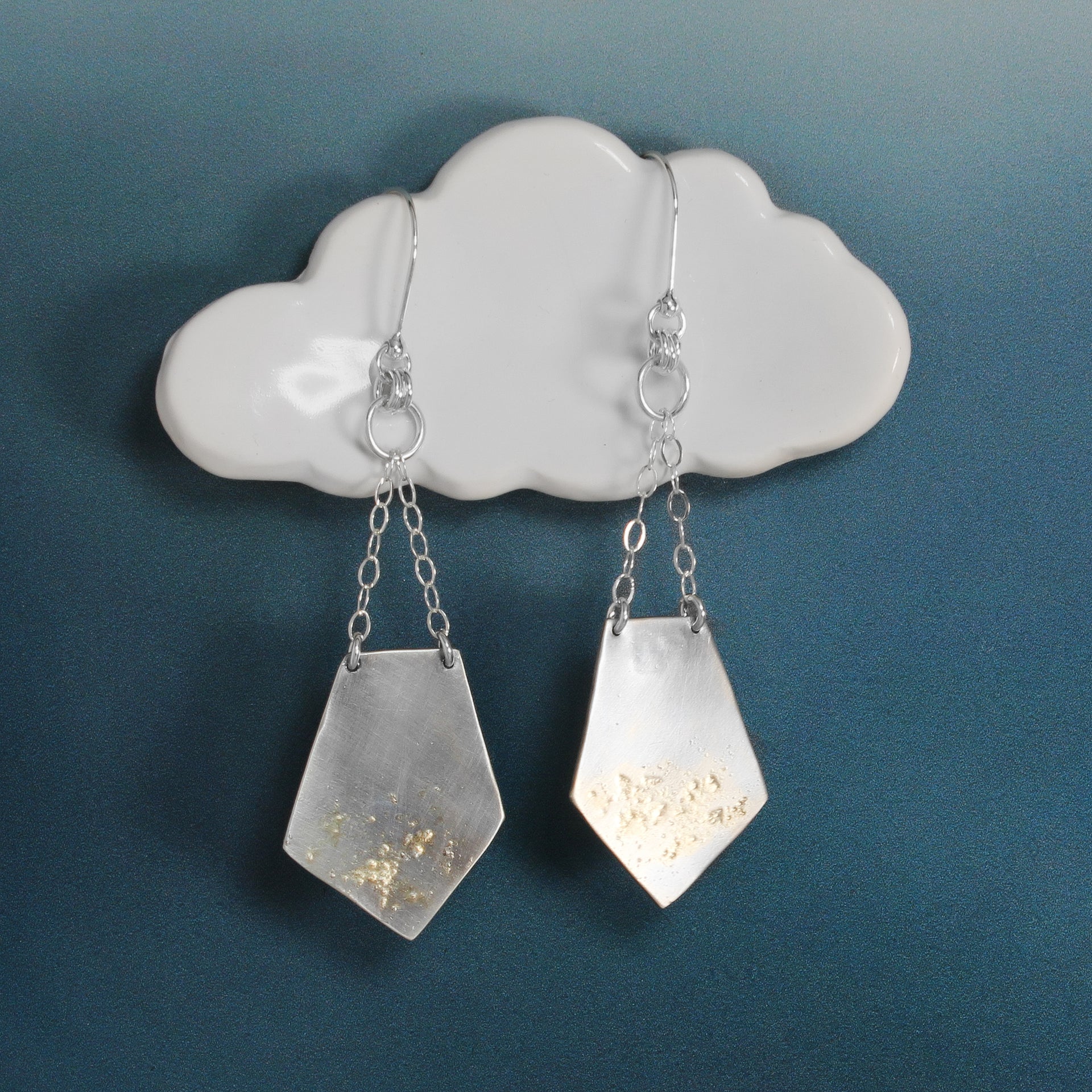 Silver & Gold Geometric Earrings 