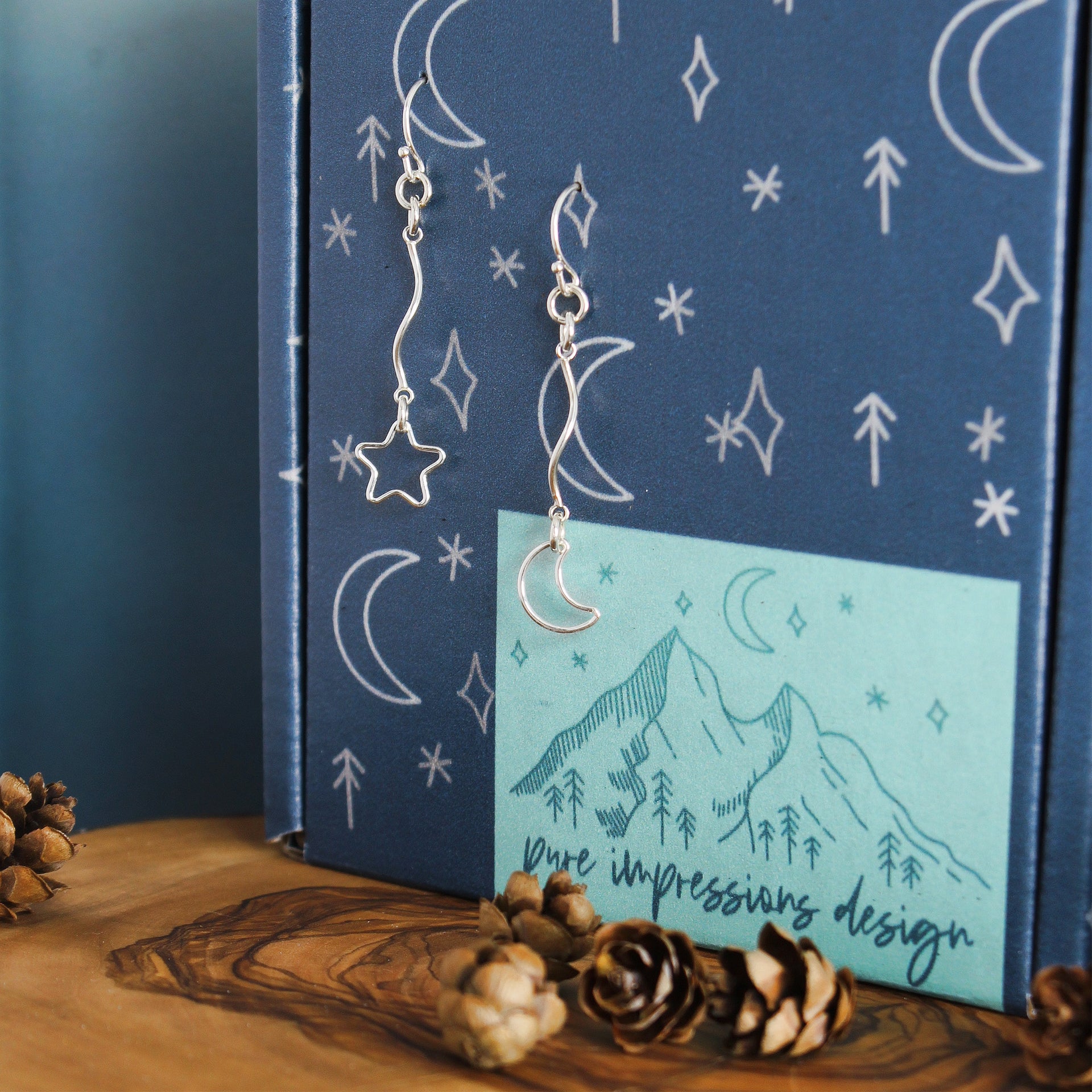 Rope the Moon & Stars Earrings 