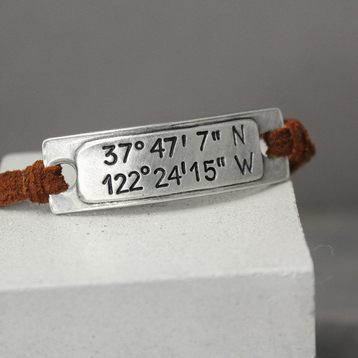 Leather Coordinate Bracelet 