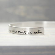 Silver Voice Inspiration Cuff 