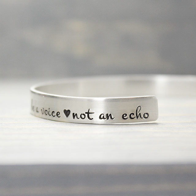 Silver Voice Inspiration Cuff 