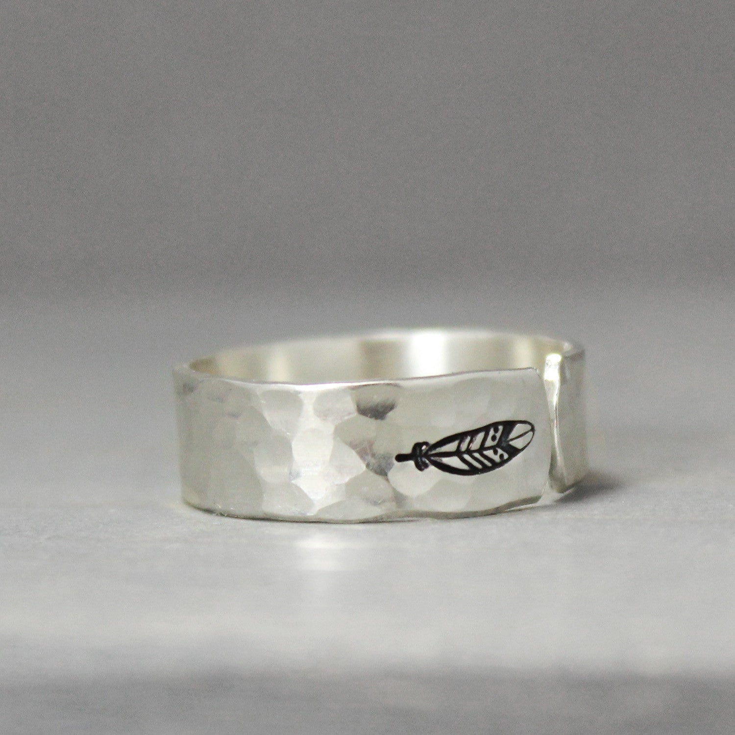 Silver Feather Ring 