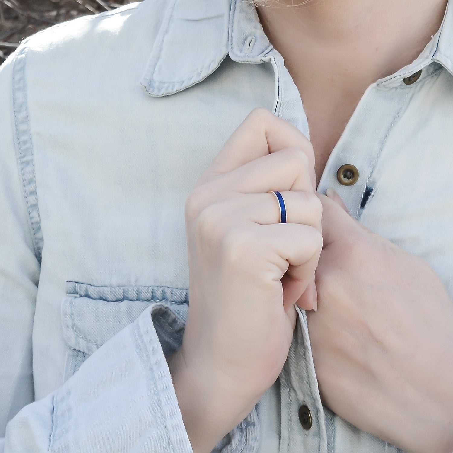 Silver Lapis Lazuli Ring 