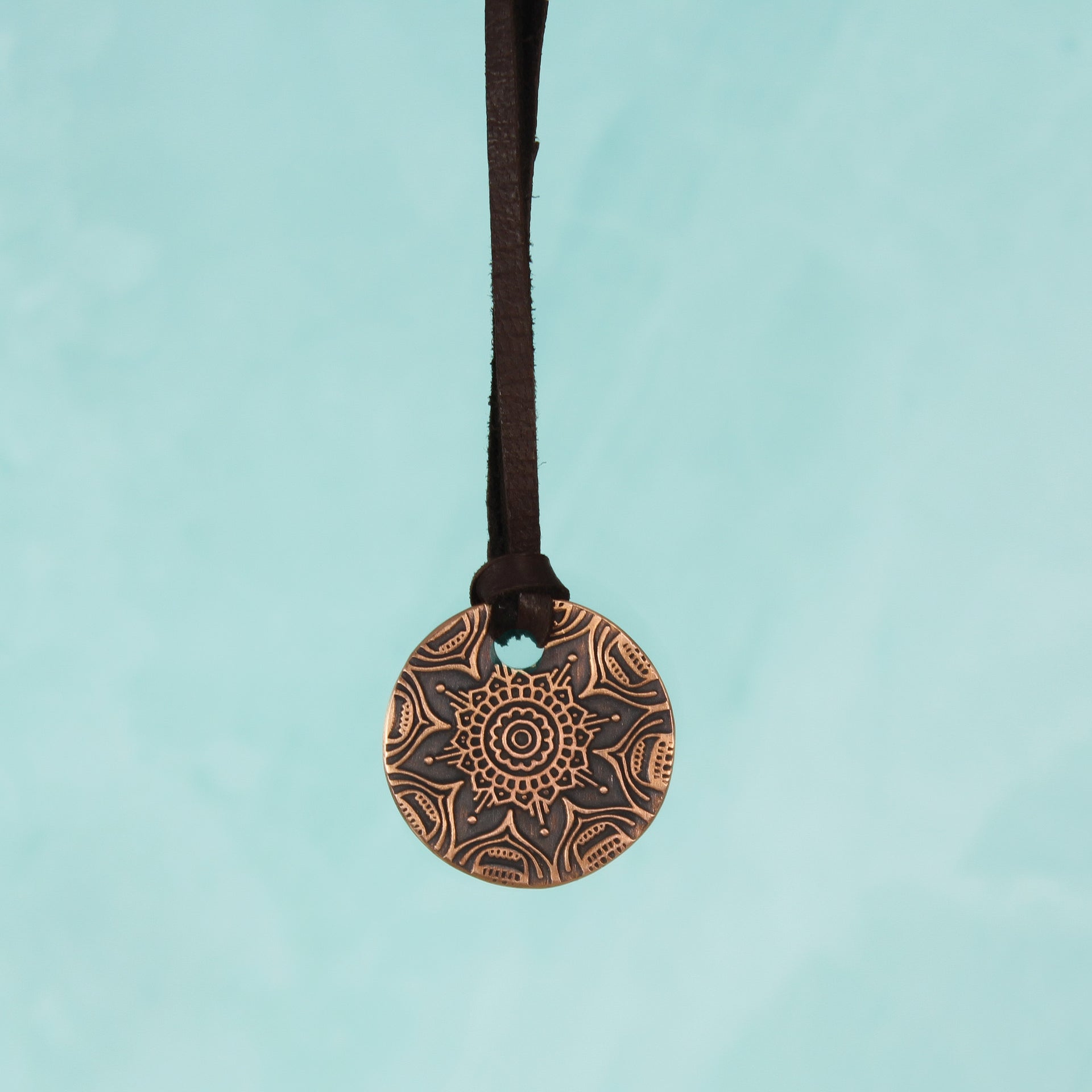 Copper Mandala Necklace 