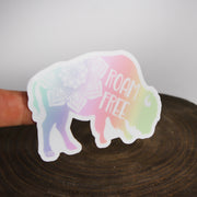 Roam Free Bison Sticker 