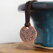 Copper Mandala Necklace 