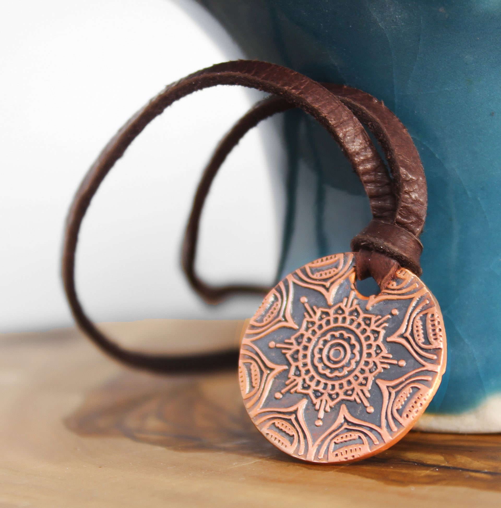 Copper Mandala Necklace 