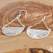 Silver Mandala Earrings 