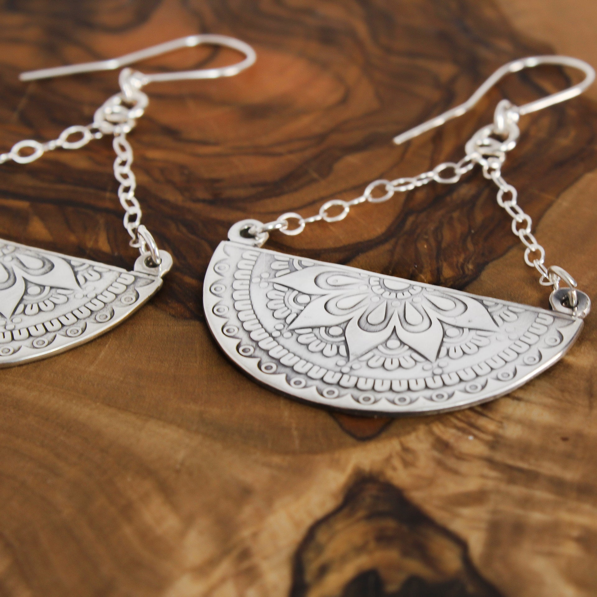 Silver Mandala Earrings V2 