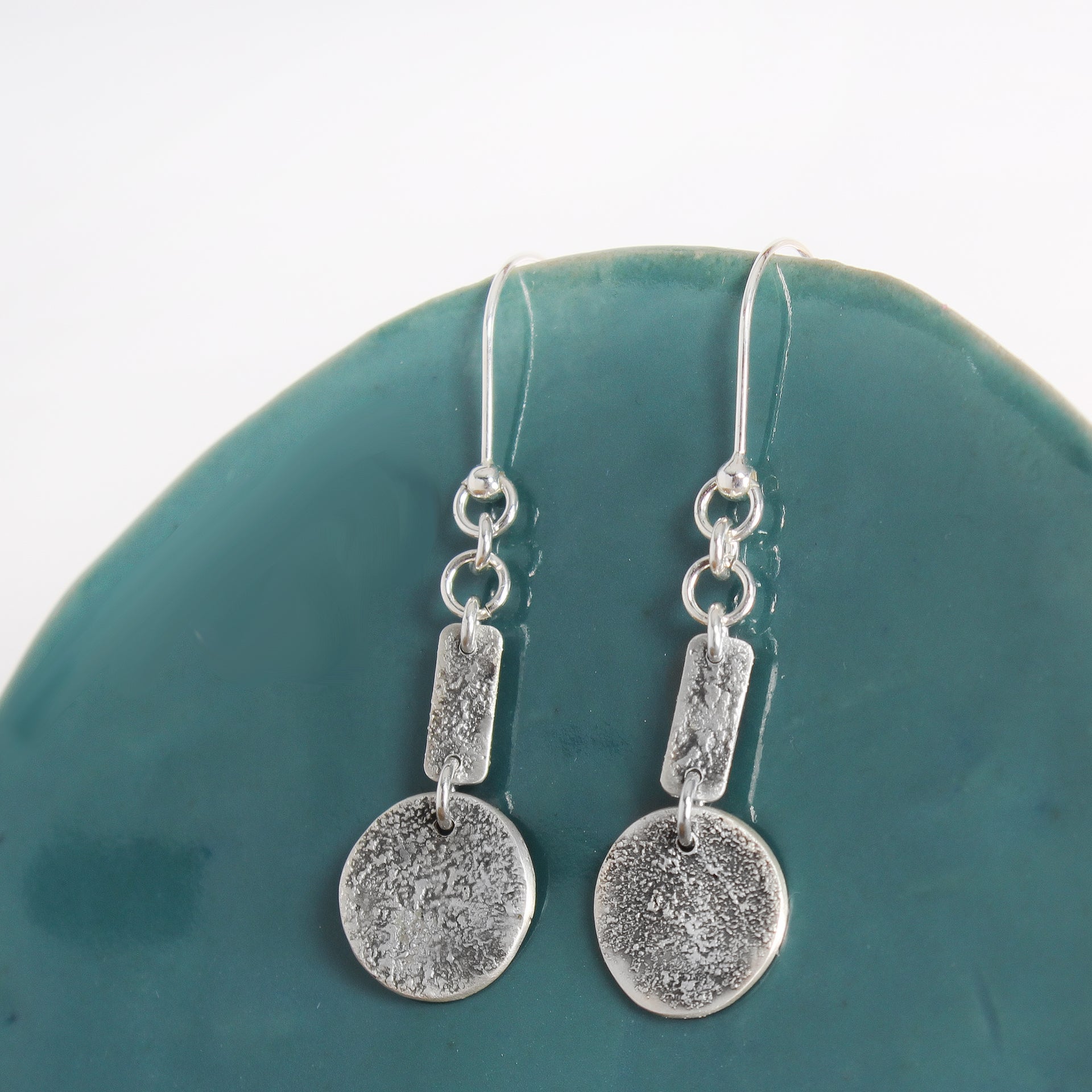 Long Silver Earrings 