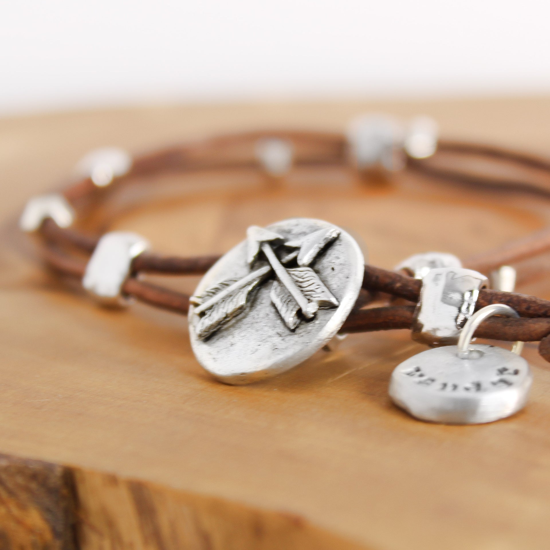 Leather Arrow Bracelet 