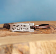 Leather Coordinate Bracelet 