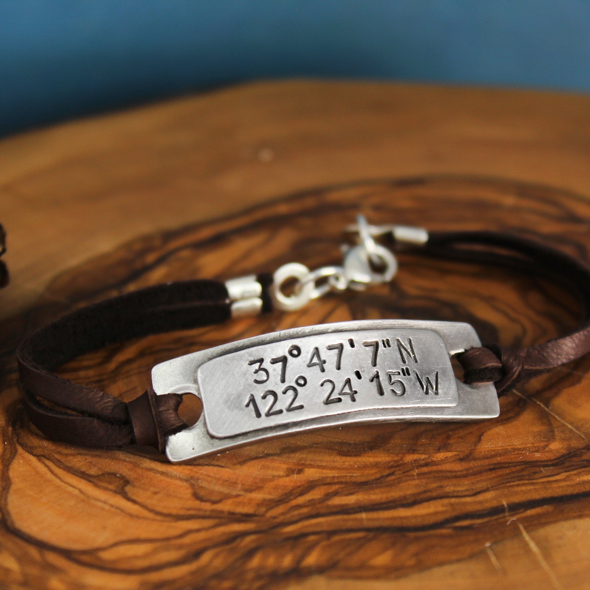 Leather Coordinate Bracelet 