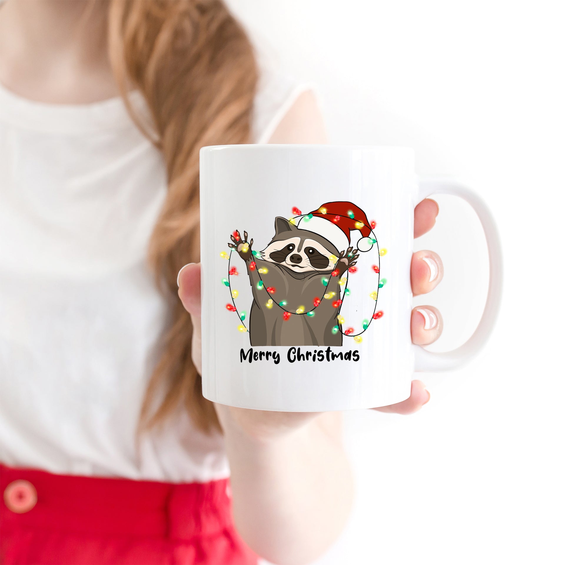 Racoon Christmas Mug 