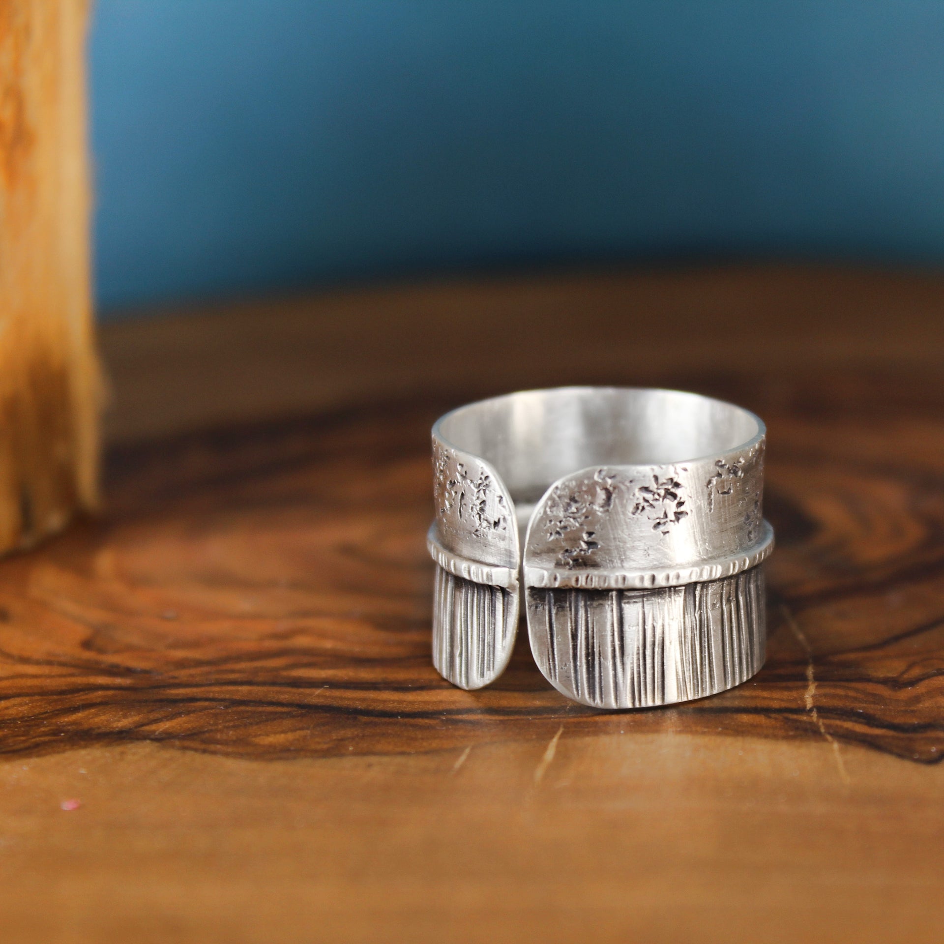 Wide Sterling Silver Ring 