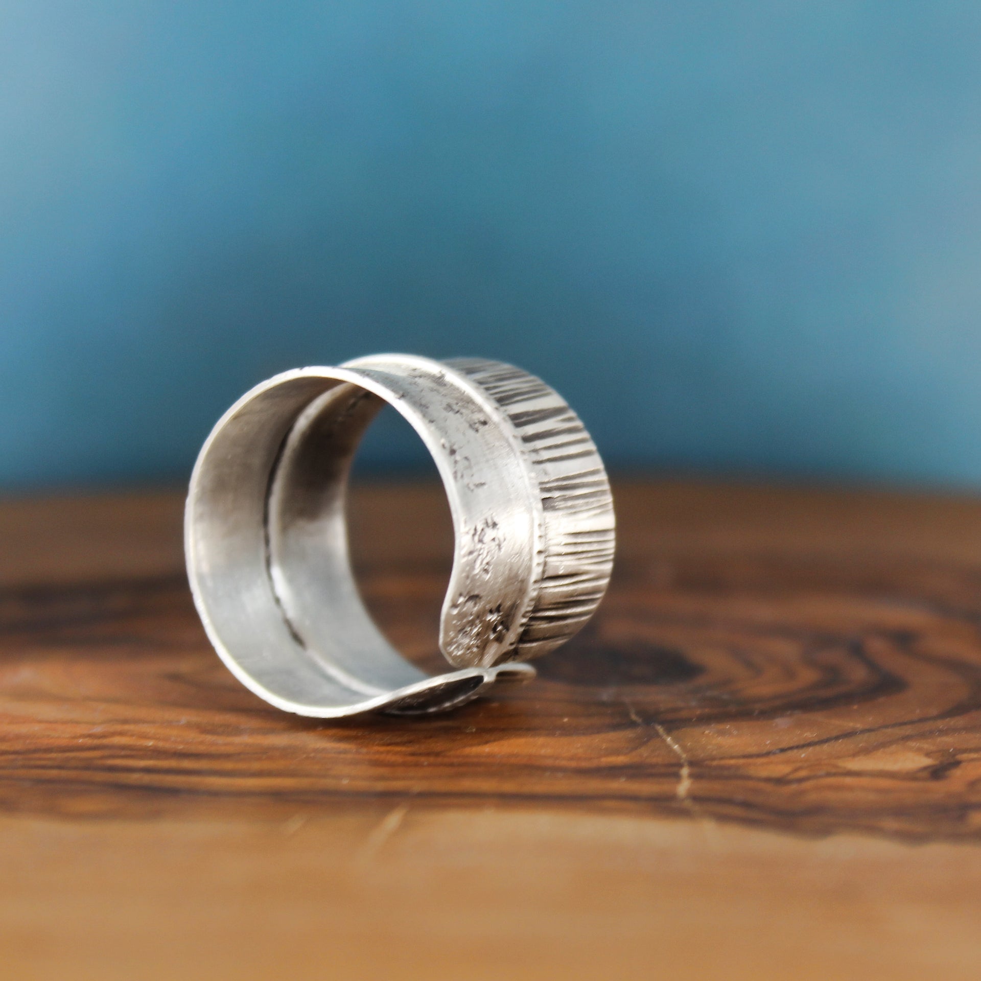 Wide Sterling Silver Ring 