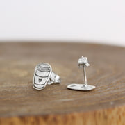 Silver Coffee Earrings 