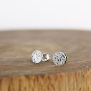 Silver Full Moon Earrings 