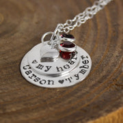 My Heart Silver Mother Necklace 