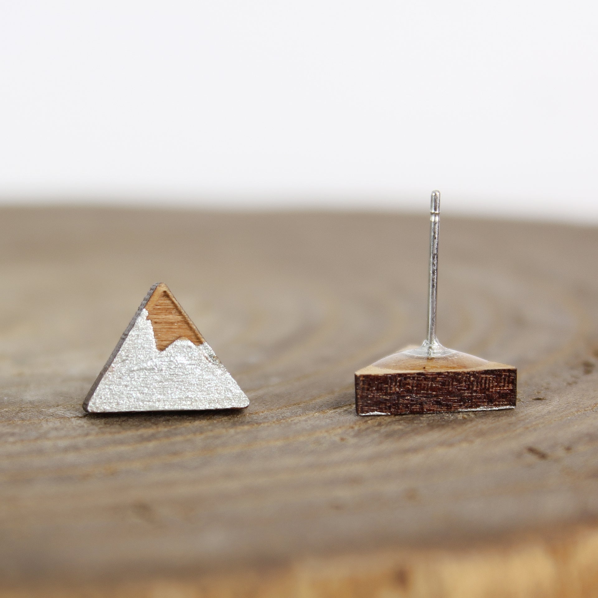 Wood Mountain Earrings Silver 