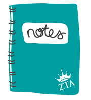 Zeta Tau Alpha Sticker - Notebook 