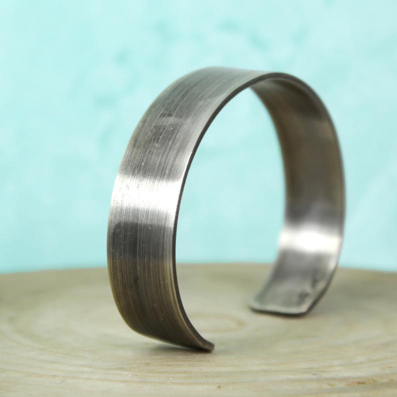 Men's silver Cuff 1/2" 